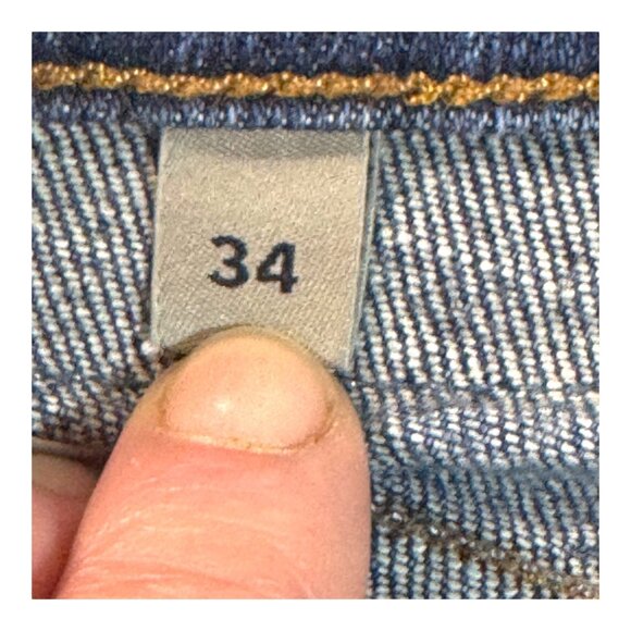 Citizens Of Humanity Jeans Mens 34 Blue Dark Wash Perfect WHISKERED Made in USA - Picture 5 of 8